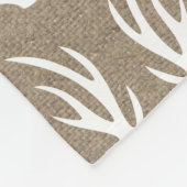 Rustic Faux Burlap & White Deer Antlers Fleece Deken (Hoek)