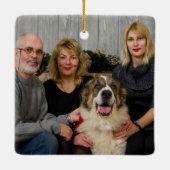 Rustic Faux Burlap White Deer Antlers Foto Keramisch Ornament (Achterkant)