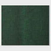 Rustic Faux Dark Green Burlap Texture Cadeaupapier (Vlak)