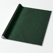 Rustic Faux Dark Green Burlap Texture Cadeaupapier (Uitgerold)