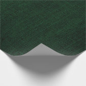 Rustic Faux Dark Green Burlap Texture Cadeaupapier (Hoek)