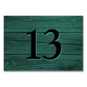 Rustic Faux Engraved Teal Green Restaurant Kaart (Achterkant)