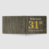 Rustic, Faux Gold 31st Birthday Party; aangepaste Gastenboek (Volledig)