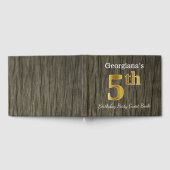 Rustic, Faux Gold 5th Birthday Party + aangepaste Gastenboek (Volledig)