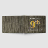 Rustic, Faux Gold 9th Birthday Party + aangepaste Gastenboek (Volledig)