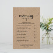 Rustic Faux Kraft Calligrafie mammie of papa Game (Staand voorkant)