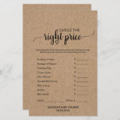 Rustic Faux Kraft Calligrafie Wat zit er in je tel (Voorkant / Achterkant)