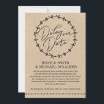 Rustic Faux Kraft Corona-virus vertragen de datum  Kaart<br><div class="desc">Rustic Faux Kraft Corona Virus Vertraging Onze Datum Kaart - Deze eenvoudige en tijdige vertraging van onze datumkaart. Met een vers en stijlvol ontwerp van een robuuste hand die met een slang is getekend. Speciaal ontworpen om je vrienden en geliefden op de hoogte te stellen van het uitstel van je...</div>