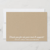 Rustic Faux Kraft Paper Baby Foto Geboorte Aankondiging (Achterkant)