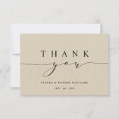 Rustic Faux Kraft Paper Hartelijk dank Bedankkaart (Voorkant)