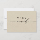 Rustic Faux Kraft Paper Hartelijk dank Bedankkaart (Achterkant)