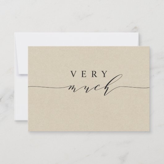 Rustic Faux Kraft Paper Hartelijk dank Bedankkaart (Achterkant)