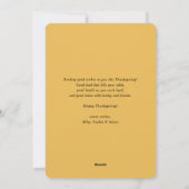 Rustic Faux Krijtbord Gelukkigste Thanksgiving Fot Feestdagenkaart (Achterkant)