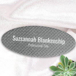 Rustic Faux Metal Diamond Bord Name Tag Sjabloon