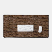 Rustic Faux Piece of Wood Grain Tree Bark Bureaumat (Keyboard & Muis)