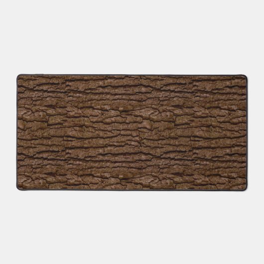 Rustic Faux Piece of Wood Grain Tree Bark Bureaumat (Voorkant)