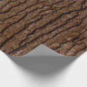 Rustic Faux Piece of Wood Grain Tree Bark Cadeaupapier (Hoek)