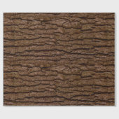 Rustic Faux Piece of Wood Grain Tree Bark Cadeaupapier (Vlak)