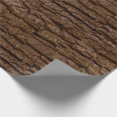 Rustic Faux Piece of Wood Grain Tree Bark Cadeaupapier (Hoek)