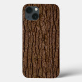 Rustic Faux Piece of Wood Grain Tree Bark Case-Mate iPhone Case (Achterkant)