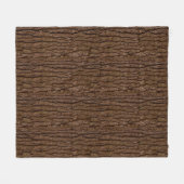 Rustic Faux Piece of Wood Grain Tree Bark Fleece Deken (Voorkant (Horizontaal))