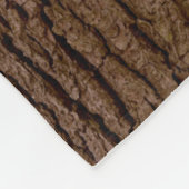 Rustic Faux Piece of Wood Grain Tree Bark Fleece Deken (Hoek)