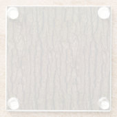 Rustic Faux Piece of Wood Grain Tree Bark Glazen Onderzetter (Achterkant)