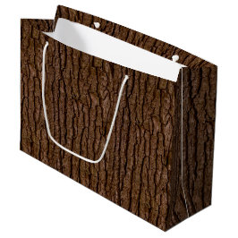 Rustic Faux Piece of Wood Grain Tree Bark Groot Cadeauzakje