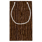 Rustic Faux Piece of Wood Grain Tree Bark Klein Cadeauzakje (Achterkant)