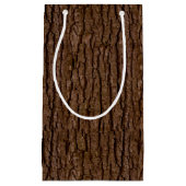 Rustic Faux Piece of Wood Grain Tree Bark Klein Cadeauzakje (Voorkant)