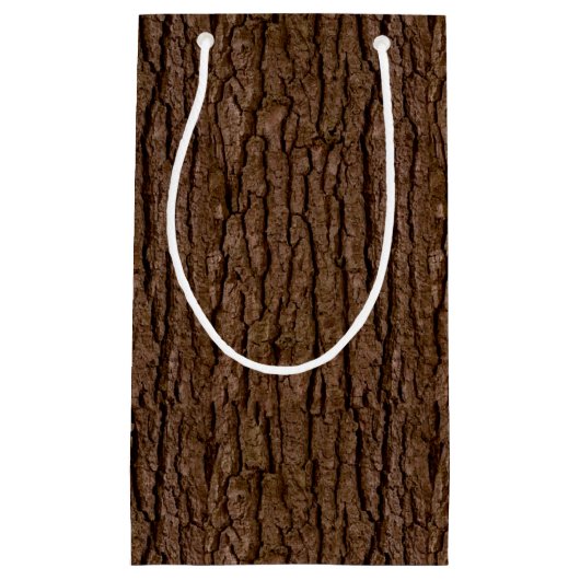 Rustic Faux Piece of Wood Grain Tree Bark Klein Cadeauzakje (Voorkant)