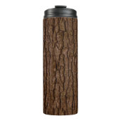 Rustic Faux Piece of Wood Grain Tree Bark Thermosbeker (Voorkant)