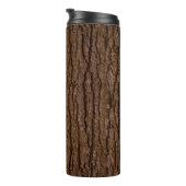 Rustic Faux Piece of Wood Grain Tree Bark Thermosbeker (Geroteerd rechts)