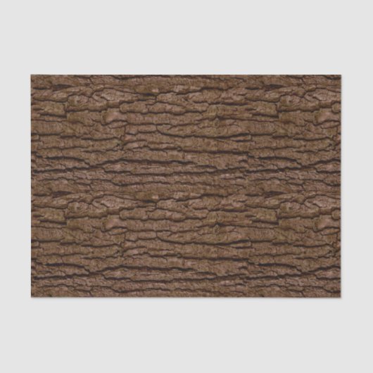 Rustic Faux Piece of Wood Grain Tree Bark Tissuepapier (Voorkant)