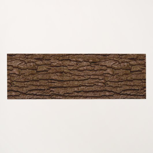 Rustic Faux Piece of Wood Grain Tree Bark Yogamat (Achterkant (horizontaal))