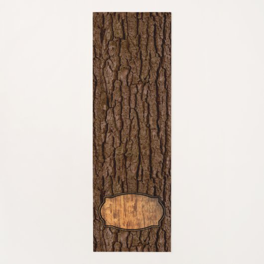 Rustic Faux Piece of Wood Grain Tree Bark Yogamat (Voorkant)