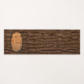 Rustic Faux Piece of Wood Grain Tree Bark Yogamat (Voorkant (horizontaal))