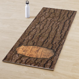 Rustic Faux Piece of Wood Grain Tree Bark Yogamat