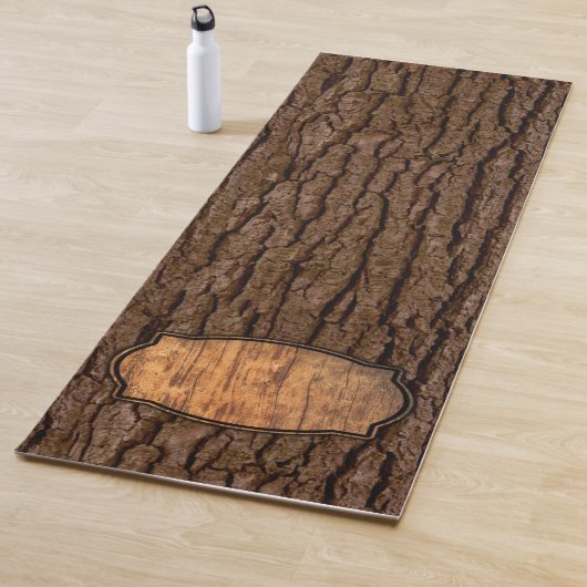 Rustic Faux Piece of Wood Grain Tree Bark Yogamat (In situ)