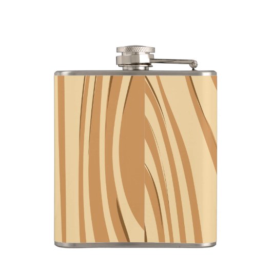 Rustic Faux Sined Brown Wood Monogramed Custom Heupfles (Achterkant)