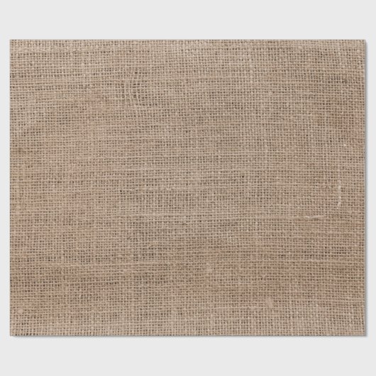 Rustic Faux Tan Burlap Texture Cadeaupapier (Vlak)