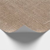Rustic Faux Tan Burlap Texture Cadeaupapier (Hoek)