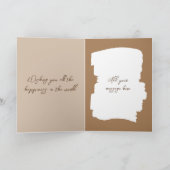 Rustic faux wood brown white 16th jarig kaart (Binnen)