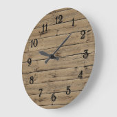 Rustic Faux Wood Grote Klok (Hoek)