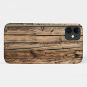 Rustic faux wood iPhone case (Achterkant (horizontaal))