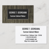Rustic Faux Wood Look Pattern Business Card Visitekaartje (Voorkant / Achterkant)