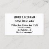 Rustic Faux Wood Look Pattern Business Card Visitekaartje (Achterkant)