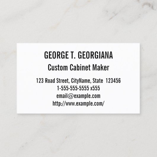 Rustic Faux Wood Look Pattern Business Card Visitekaartje (Achterkant)