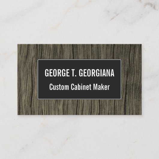 Rustic Faux Wood Look Pattern Business Card Visitekaartje (Voorkant)