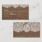 Rustic Faux Wood met kant Plaatskaartje (Voorkant / Achterkant)